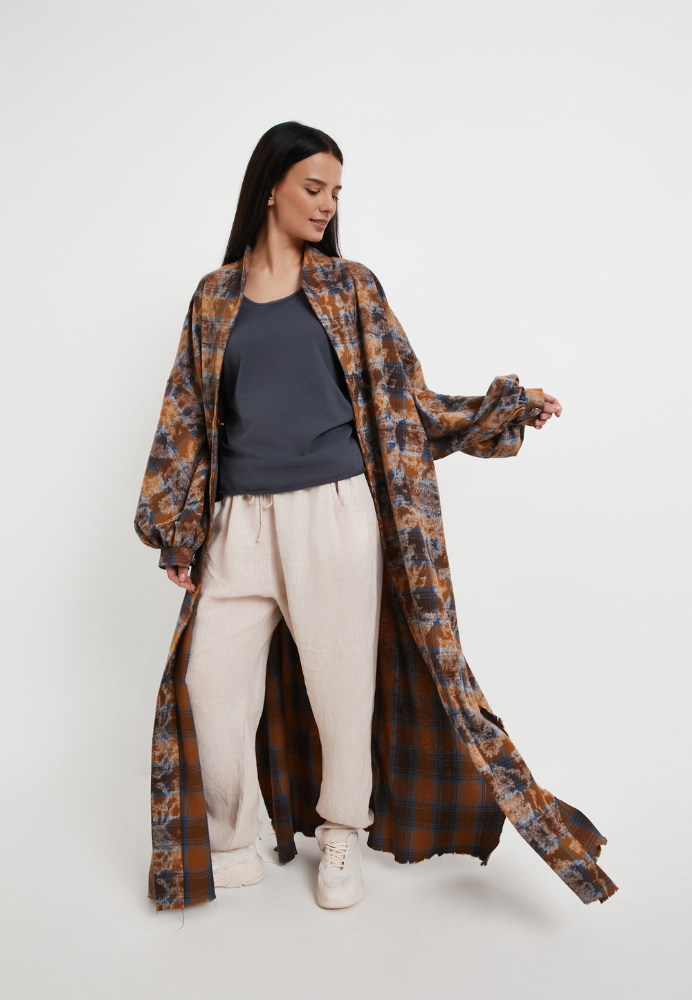 Рубашка Кардиган песочный