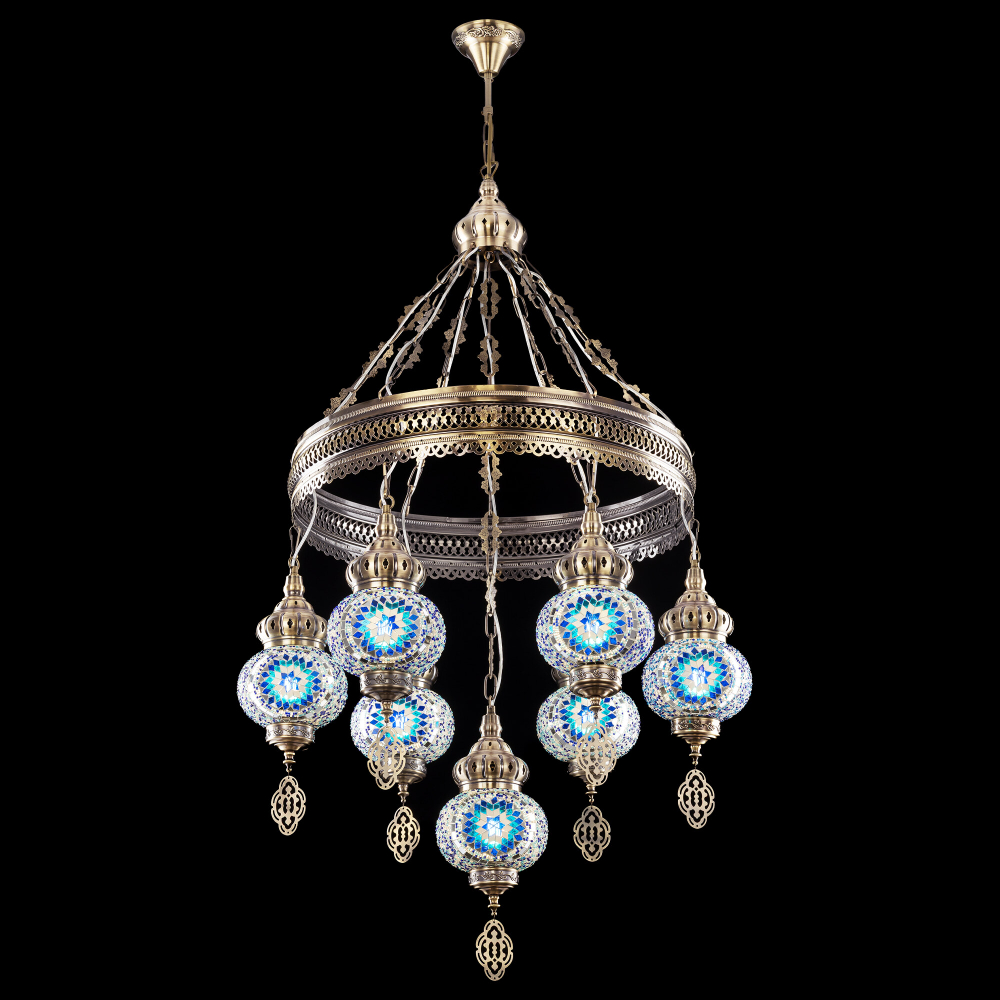 Citilux Каир CL419166 Люстра подвесная Мозаика Синяя