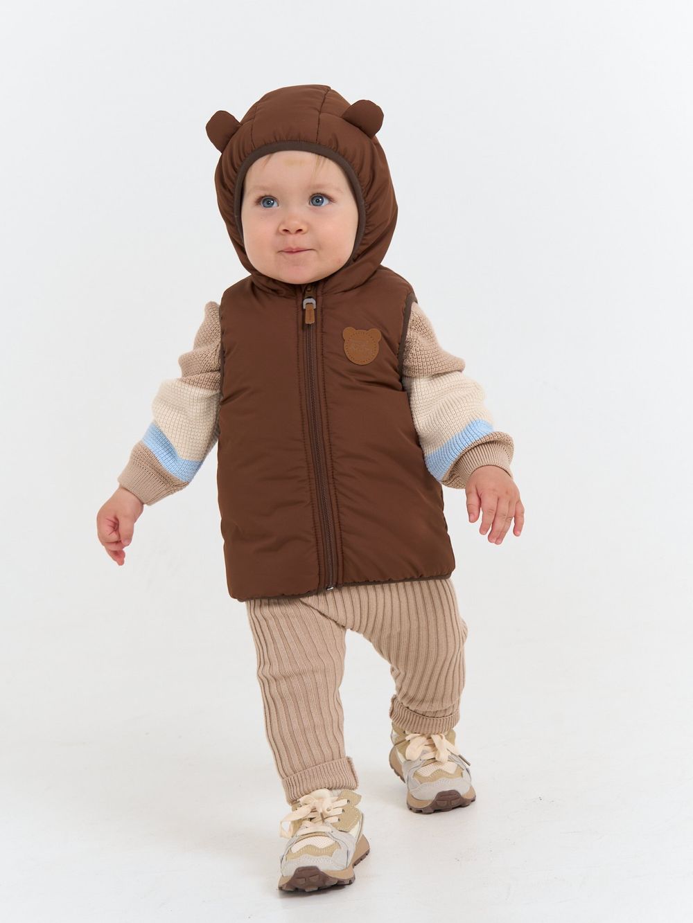 Жилет с капюшоном "Шоколад" 0+