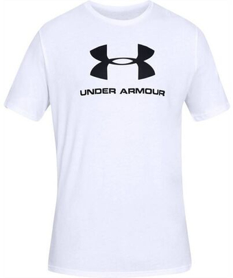 Мужская теннисная футболка Under Armour Sportstyle Logo SS - белый