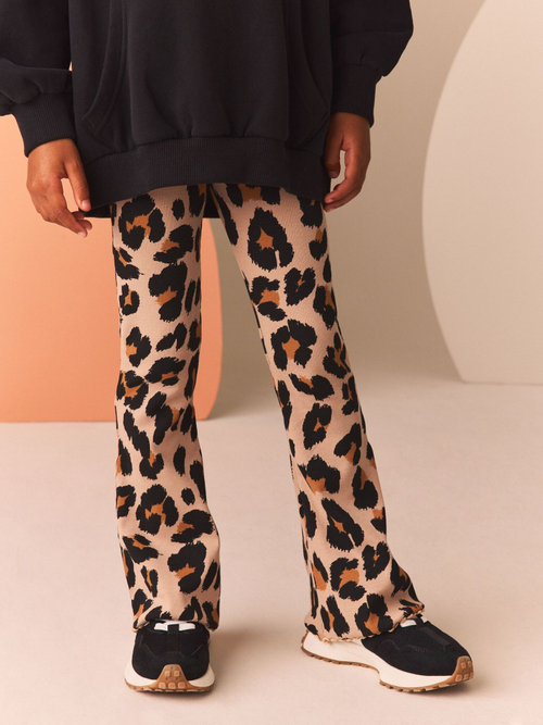 Легинсы-клеш для девочки Next B56-960, Бежевый, Коричневый