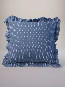 Декоративная наволочка с рюшами, оборками "Небо" 70х70 см, 1 шт, без молнии