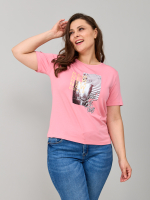 Футболка Фв-107/розовый-город