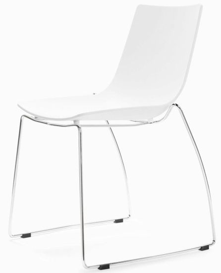 Стул Cafeteria ножки металл, сиденье белый пластик