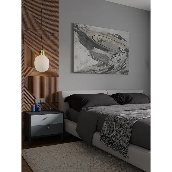 Тумба прикроватная saga, hordur, 55х40х50 см, черная