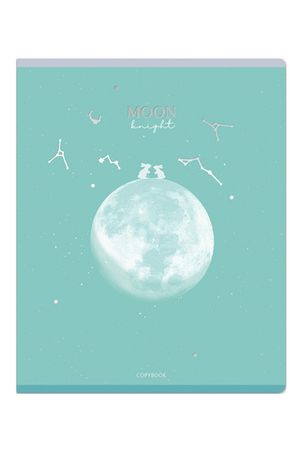 Тетрадь 48л., А5, клетка "Moon light", зелёный