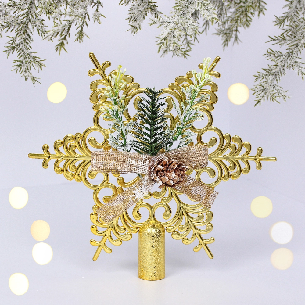 Звезда на ёлку 19*19 см «Хвойная», Золото