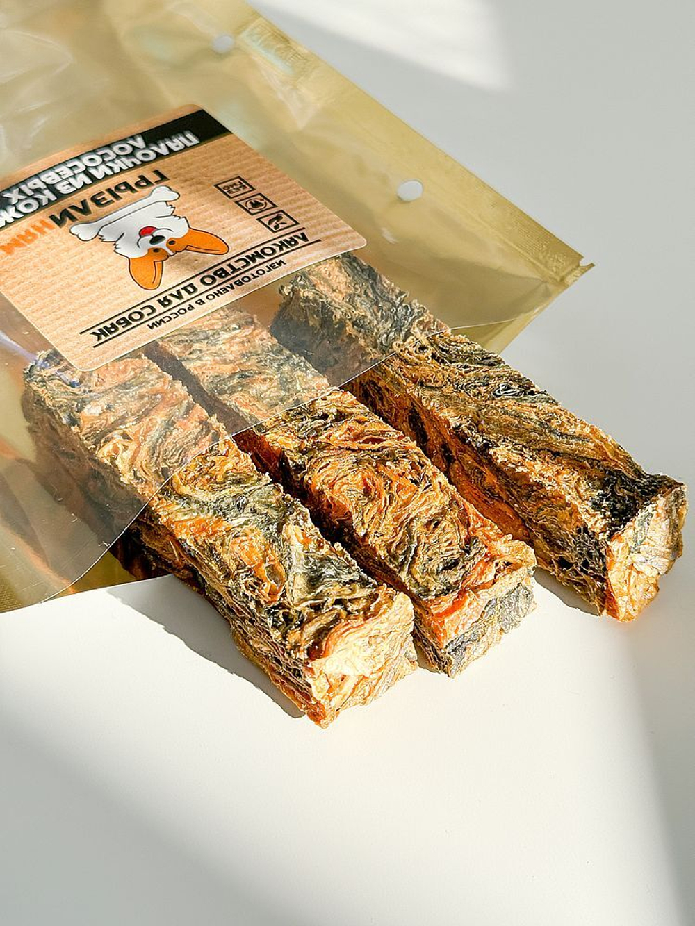 Палочки из кожи лососевых 50г "Грызли"