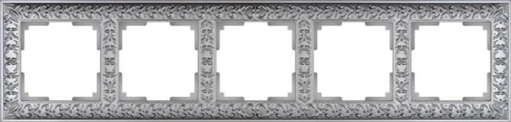 Рамка Werkel Antik на 5 постов матовый хром WL07-Frame-05 4690389145704