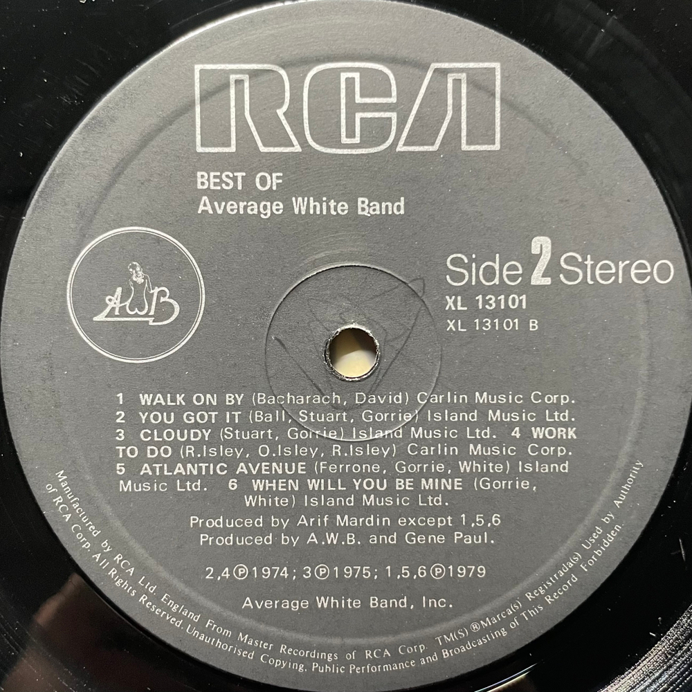 Average White Band ‎– The Best Of (Англия 1979г.)