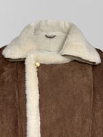 Дубленка Hestovrviio 231-38 замшевая однотонная на молнии