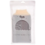 Мочалка - варежка массажная «Premium - RIKOTTO», цвет серый, 24,5*15,5см (ZIPпакет)