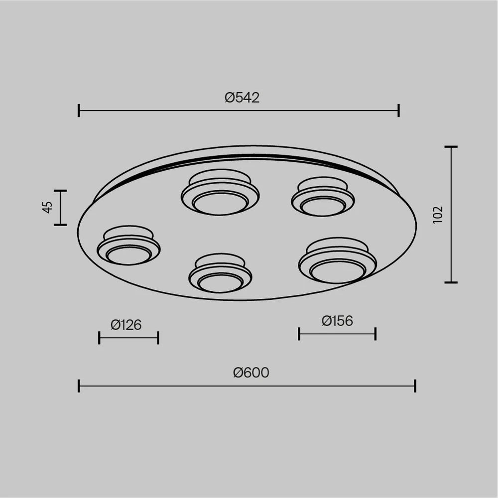 Потолочный светильник Maytoni PHARAO MOD361CL-L58BS3K