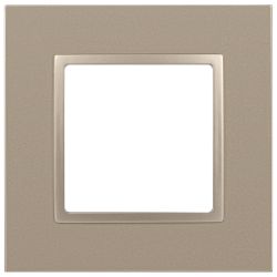 Рамка для розеток и выключателей ЭРА Elegance 14-5011-04 Classic, на 1 пост, шампань