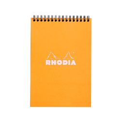 Блокнот Rhodia Classic на спирали A5 в клетку 80 гр оранжевый (16500C)