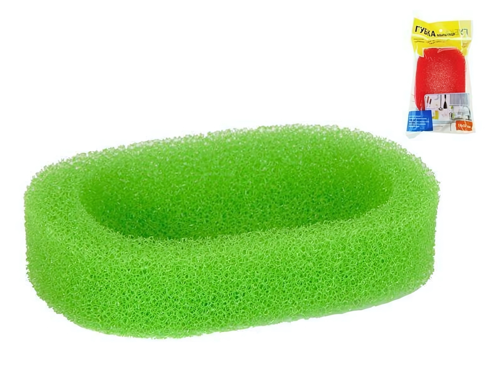 Губка-мыльница для кухни 14*10см ПВХ
