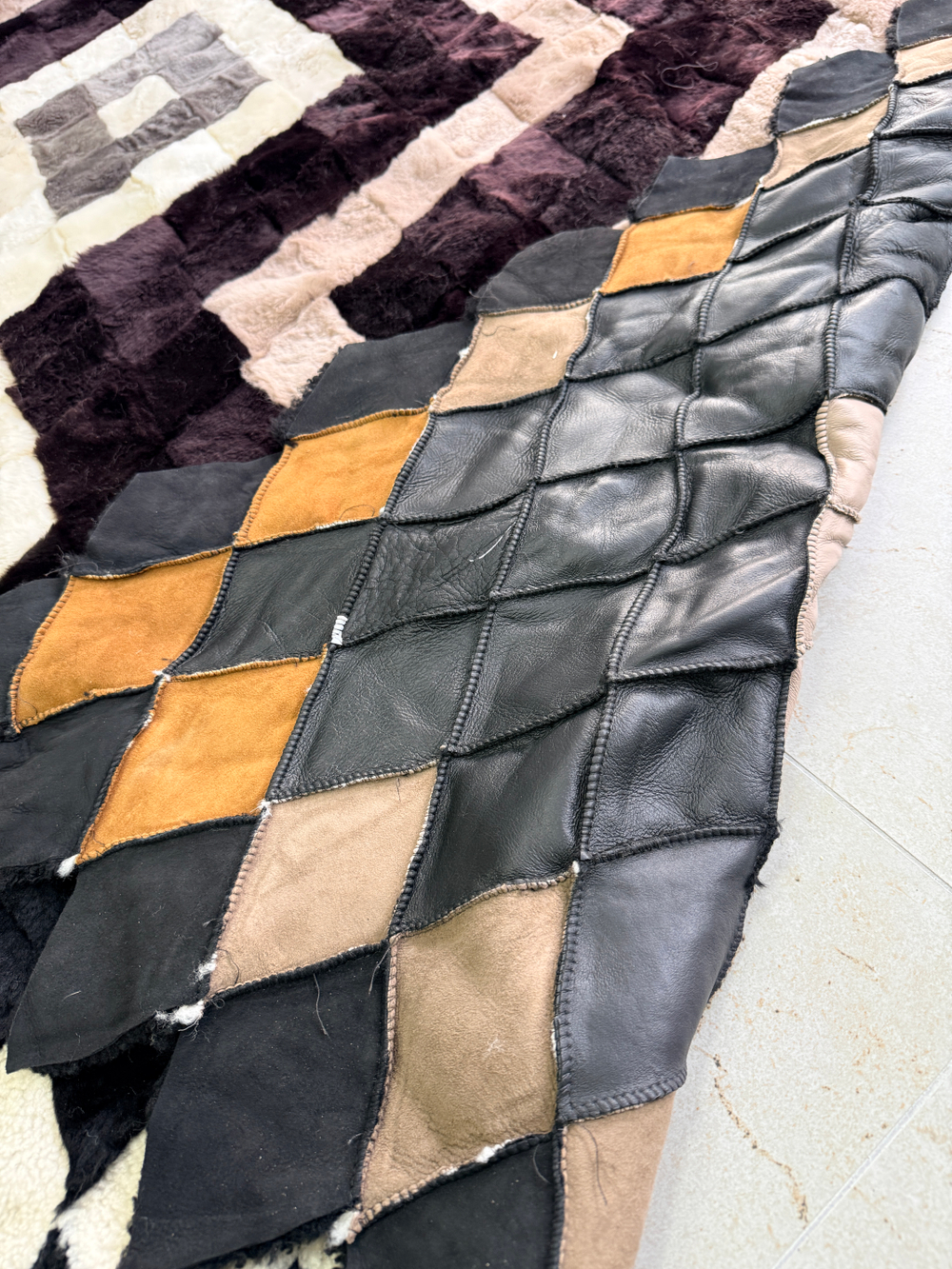 Покрывало меховое ковер из шкуры овчины