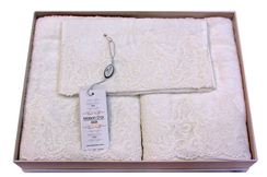 Комплект полотенец бамбуковый  JASMIN розовый