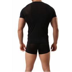 Мужская футболка черная прозрачная Shino Black