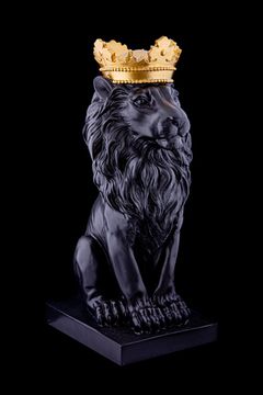 Статуэтка "Лев с короной" TD082 черный/золотой Mufasa Teona Decor