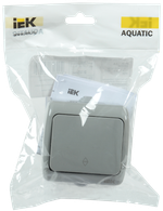 AQUATIC Выключатель 1-клавишный проходной для открытой установки 10А IP54 ВС-20-1-2-А IEK