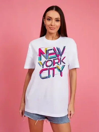 Футболка Нью Йорк New York белая женская