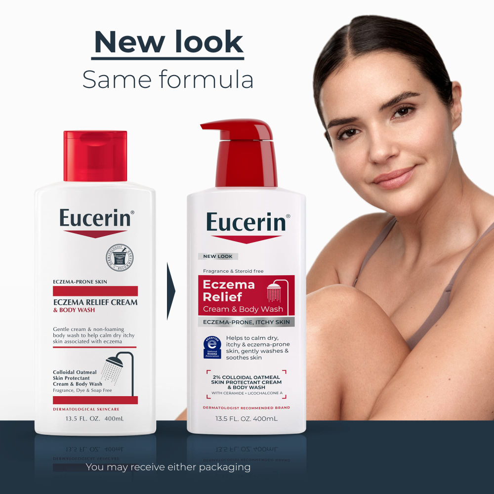 Eucerin, Eczema Relief, крем для душа, 400 мл (13,5 жидк. унц.)