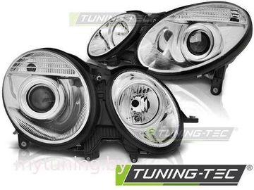 Передние фары chrome для Mercedes E W211