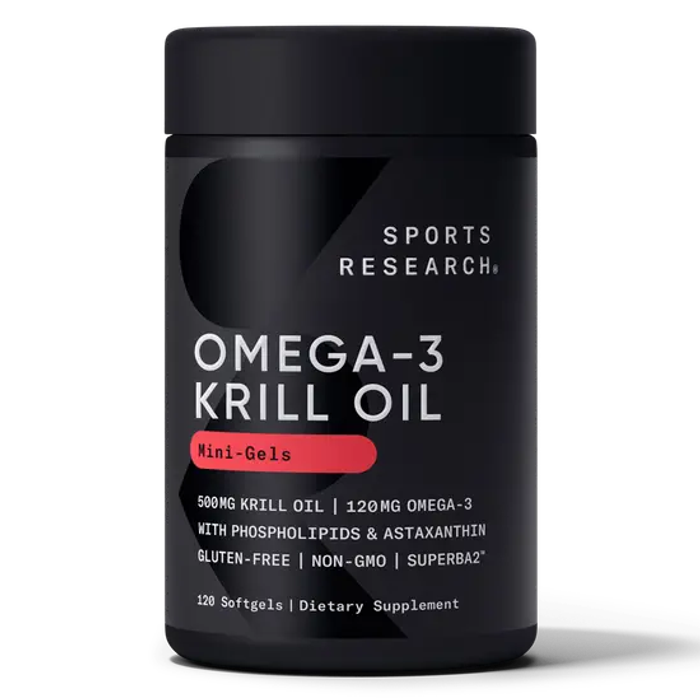 Масло антарктического криля SUPERBA с астаксантином 500 мг, Antarctic krill oil SUPERBA 500 mg, Sports Research, 120 капсул