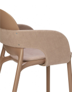 Кресло пластиковое с обивкой Scab Design Hug, карамельный