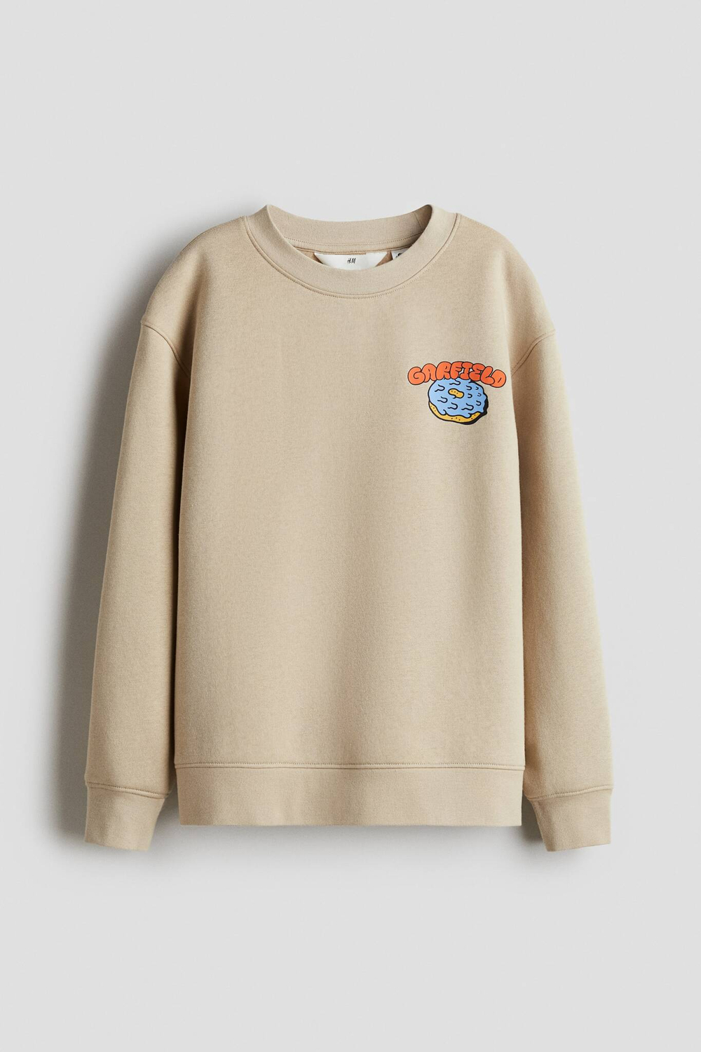 H&M Толстовка с принтом, бежевый