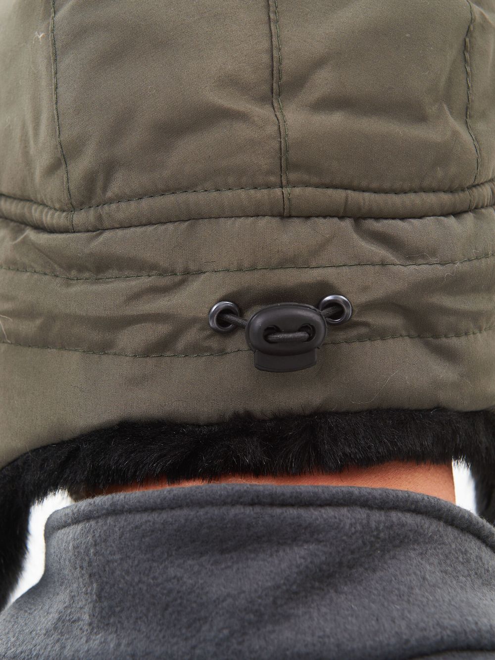 Шапка ушанка с маской Евро Норка ткань Taslan цвет Хаки