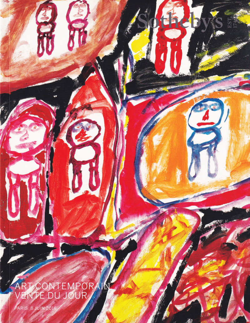 Каталог аукциона Sotheby's, Париж, Современное искусство: дневные торги от 8 июня 2016 года