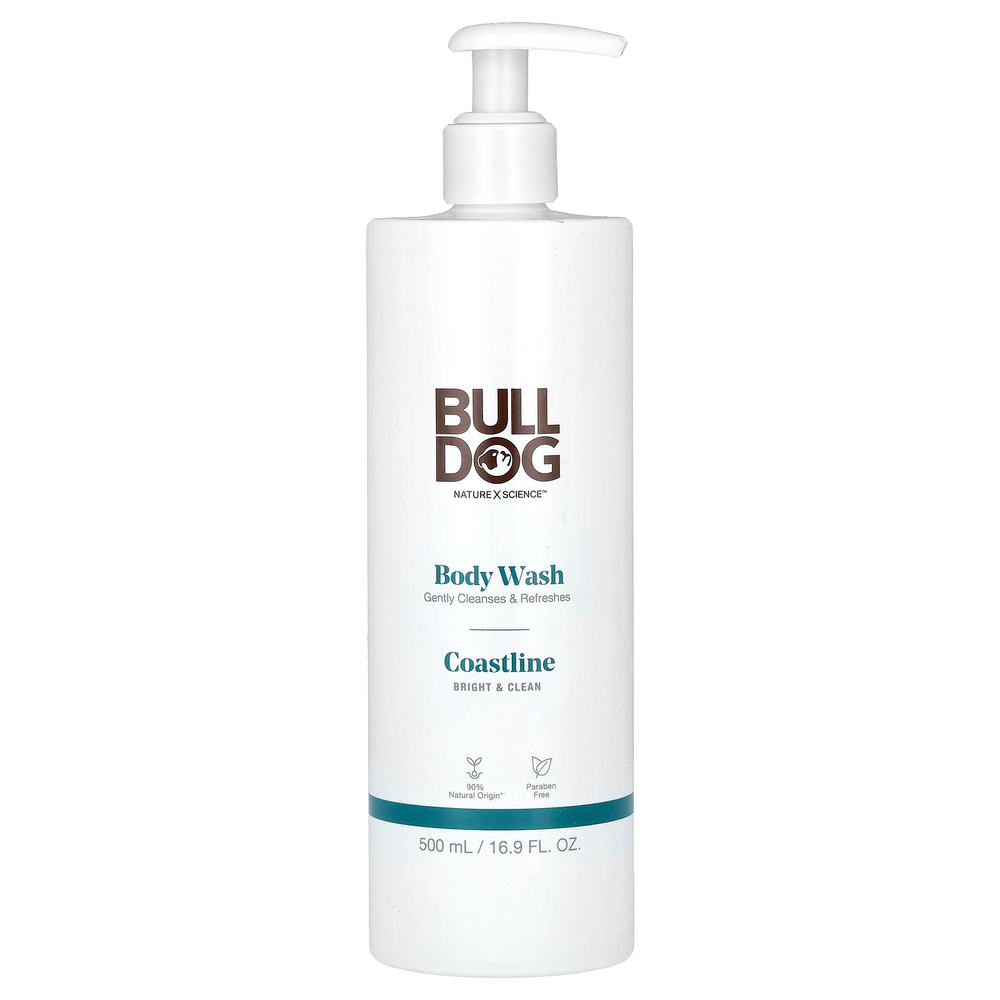 Bulldog Skincare For Men, гель для душа, Береговая линия, 500 мл (16,9 жидк. унции)