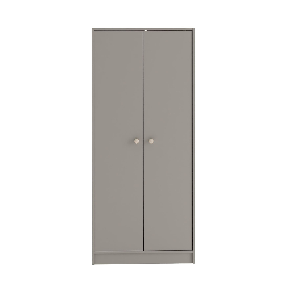 Шкаф для одежды, 74х55х175, Марм, распашной, в прихожую, со штангой и полкой, серый, Dipriz