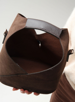 Замшевая сумка Rebecca DBR 31370 черный каштан