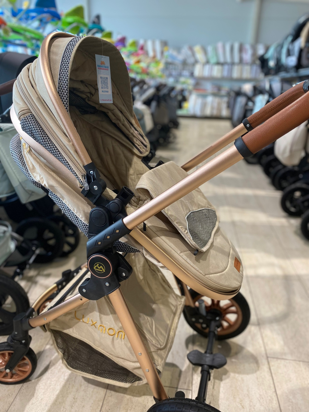 Коляска-трансформер 2в1 V9 Бежевый текстиль