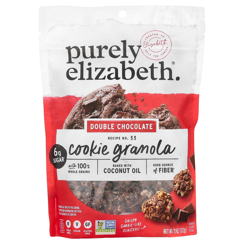 Purely Elizabeth, печенье-гранола, двойной шоколад, 312 г (11 унций)