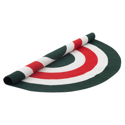 Ковер из хлопка 120см Tkano Ethnic Target темно-зеленый