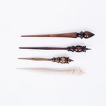 Набор деревянных опорных веретен для прядения из кедра 4 шт. Art of Siberia. BN6