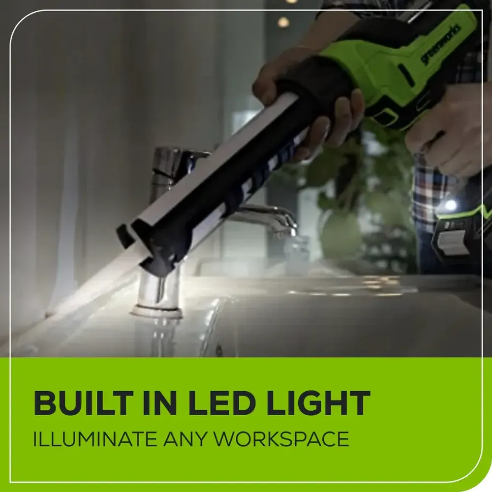 Пистолет для герметиков аккумуляторный 24В Greenworks G24CAU (без АКБ и ЗУ) 3501707