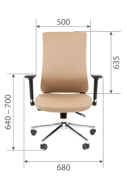 Офисное кресло Chairman 500LUX Россия экокожа бежевый БП