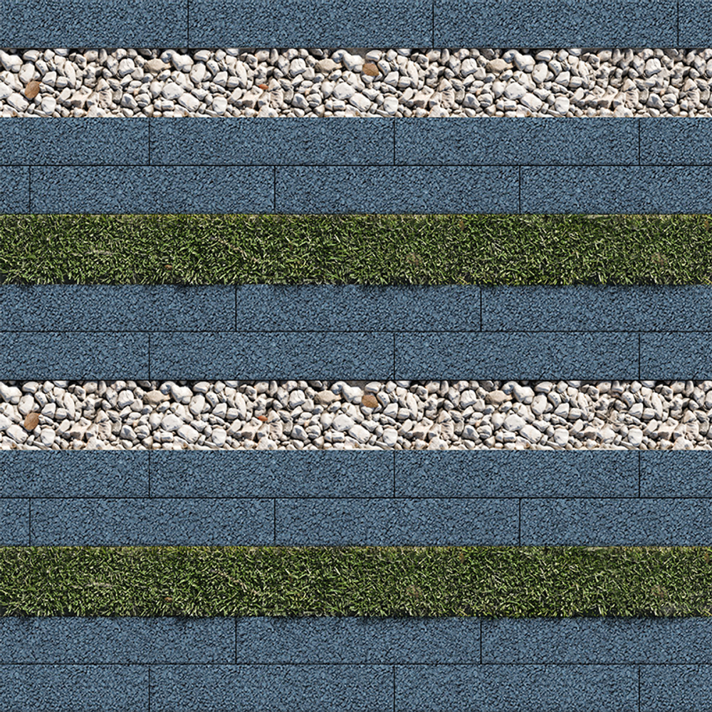 Тротуарная плитка ГАЗОННАЯ РЕШЕТКА - Гранит Синий