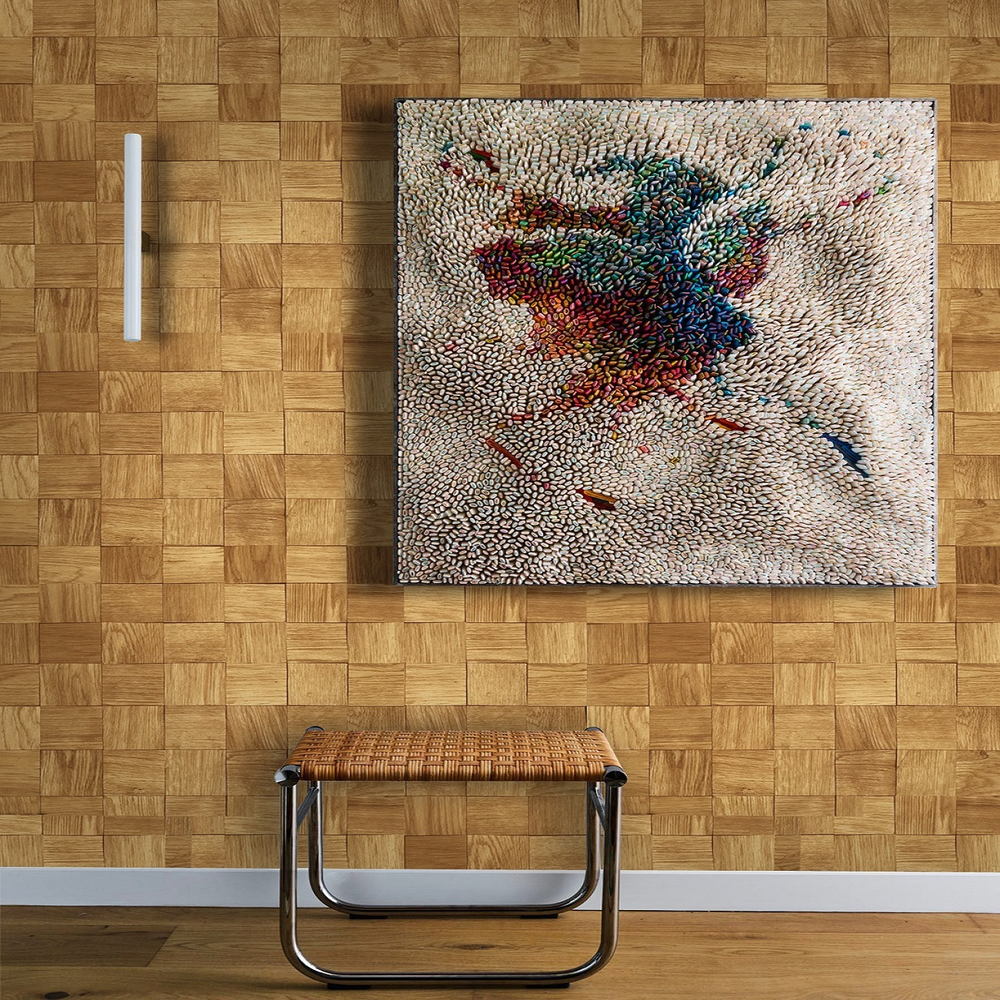 Деревянная мозаика для стен Wood Mosaic Капа Дуб