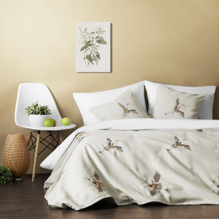 Покрывало с вышивкой АННКА (арт. BL02-295-01) - кремовое