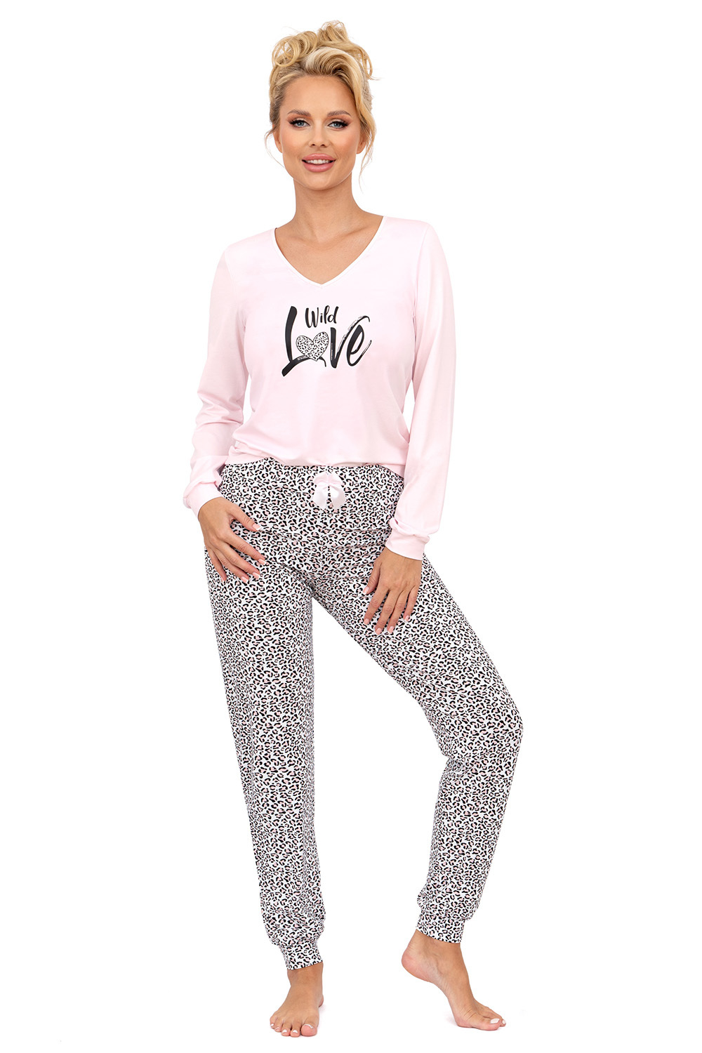 Pantera long pyjamas Pink Donna