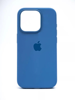 Силиконовый чехол Silicone Case iPhone 15 Pro Max, c MagSafe, Голубой