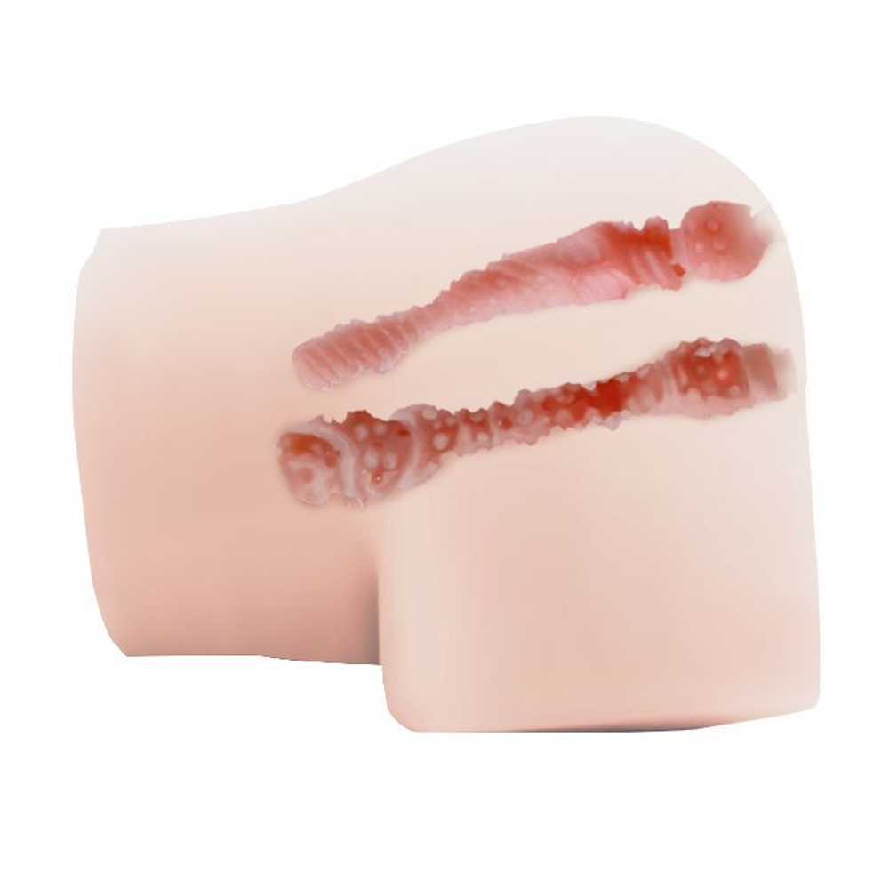 Телесный мастурбатор-вагина Flower Baby с вибрацией