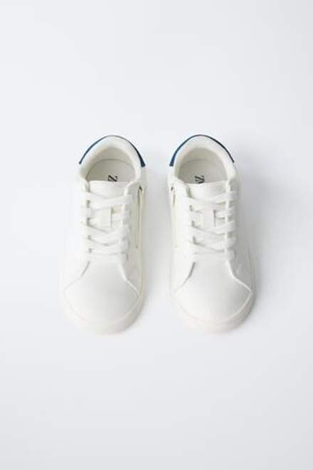 ZARA БАЗОВЫЕ КРОССОВКИ, БЕЛЫЙ