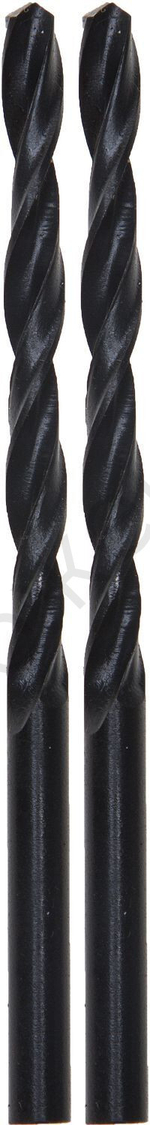 Сверло URAGAN ″BAGIRA″ по металлу, цилиндрический хвостовик, быстрорежущая сталь HSS, 1,7х43мм, 2шт